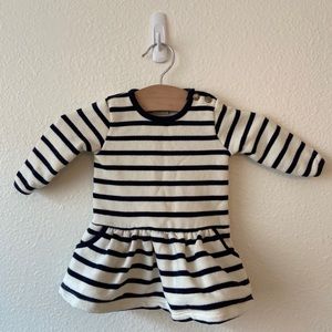 Petit Bateau Baby Girl Striped Dress size 3 months